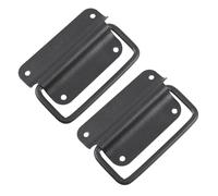 JOINPAYA Folding Handles Rust-Resistant and Sturdy Stainless Steel 2pcs Black Modern Pull Handles with Simple Design for Suitcase and Toolbox for Wooden Boxes and Cabinets