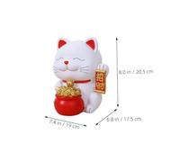 JOINPAYA Fortune Cat Shaped Piggy Bank Unbreakable Desktop Money Pot for Saving Coins and Home Decoration Easy to Clean Suitable for Standard Coins Feng Shui Ornament for Cat Lovers