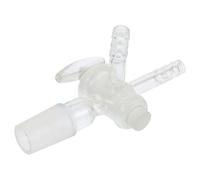 JOINPAYA Glass T-Piston Connector Three-Way Laboratory Instrument Made of Glass with Well-Polished Surface and Free of Rough Edges for Research and Education Use