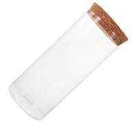 JOINPAYA Glass Terrarium Bottle with Cork Large 8Cm Diameter X 18Cm Height Cylindrical Container for Moss and Succulent Plants Micro Landscape DIY Ecological Plant Holder for Home Decor