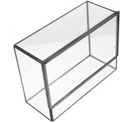 JOINPAYA Glass Terrarium Container with Tin Frame for Moss and Plants Easy for DIY Use and Convenient to Clean, for Dining Table or Living Room Micro Landscape Display