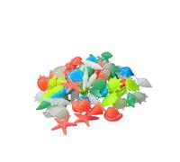 JOINPAYA Glow-in-the-dark Ocean Theme Fish Tank Resin Stones, 50pcs Fluorescent Decorative Aquarium Pebbles for Aquatic Pet Tank Landscaping and Ornamentation Random Color