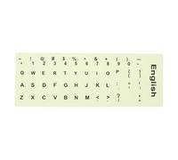 JOINPAYA Glow the Dark Fluorescent Letter Keyboard Sticker for Desktop Computer Keyboard and Laptop, 1 Sheet Khaki Wear-resistant Sticker for Office and Home Use
