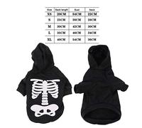 JOINPAYA Glow the Dark Skeleton Dog Costume Xs Halloween Pet Party Apparel for Small Dogs and Cats Eye Catching Skull Design for Costumes Parades and Daily Wear