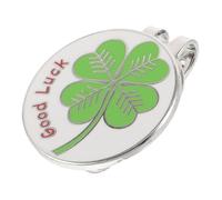JOINPAYA Golf Ball Marker Hat Clip 30Mm Shamrock Pattern Detachable Round Golf Cap Ball Marker Holder for Putting Practice on Course Accessories