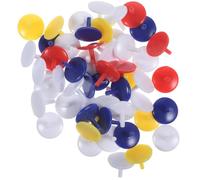 JOINPAYA Golf Ball Markers Flat Ball Markers Made of Sturdy Plastic round 50pcs 18mm Accessories for Accurate Positioning the Course Random Color