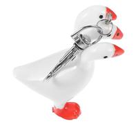 JOINPAYA Gothic Animal Three-Headed Goose Keychain Pendant Charm, 17G Key Ring Bag Accessory, Aesthetic Keychain for Backpacks and DIY Decorations Random Style