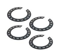 JOINPAYA Guitar Black Pvc Material for Sound Hole Decal Stickers 4pcs Professional and Practical Design Beautiful Appearance Acoustic and Classical Guitars