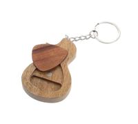 JOINPAYA Guitar Plectrum Box Wooden Guitar Pick Keychain Plectrum Storage Case Keyring Keyring Picks