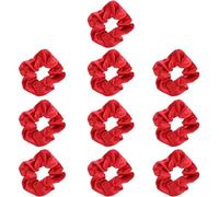 JOINPAYA Hair Scrunchies for Practical Ties Red Christmas 10pcs Elastic Fabric Hair Suitable for School and Wristband Decoration