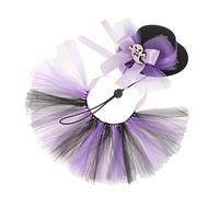 JOINPAYA Halloween Pet Costume for Dogs and Cats Durable Purple Tutu Skirt with Ghost Hat Funny Halloween Clothing for Pets Reusable Party Outfit for Cosplay and Birthdays