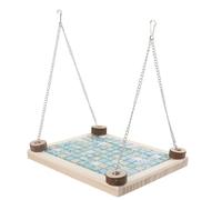 JOINPAYA Hamster Cooling Crystal Platform and Swing Hammock Bed for Rabbit and Guinea Pig, Easy to Install Wooden Resting Platform for Playing and Relaxing Pets