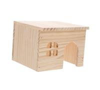 JOINPAYA Hamster Feeding Platform Multifunctional Rabbit Castle Hideout with Stairs for Small Animals Natural Wood Design for Chewing and Play Hamster Maze