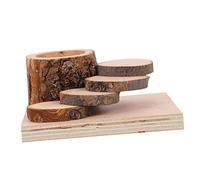 JOINPAYA Hamster Food Bowl Wooden Stand Platform Designed for Small Animals Like Hamsters and Rats Includes Ladder for Climbing and Chewing for Use in Cages Play Areas