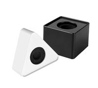 JOINPAYA Handheld Microphone Logo Flag Station with ABS Injection Molded Triangle and Square Shapes for Reporter Interviews Featuring Large Visible Branding Area