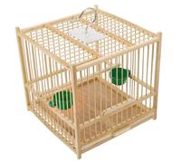 JOINPAYA Handmade Bamboo Lovebird Cage Small Bird Holder Comfortable Spacious Finches Cockatiel Cage Woven Birdcage for Stylish Home and Easy Maintenance