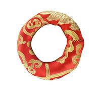 JOINPAYA Handmade Red Singing Bowl Pad Cotton Cloth Material, Practical Cushion to Fix Tibetan Singing Bowls, Beautiful Design for Meditation and Yoga Sessions, 18cm Diameter Mat Random Random Color