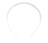 JOINPAYA Handmade Silver Rhinestone Hairband for Women, Three-layer Creative Crystal Headband, Wedding and Party Hair Accessory, Chic Diamond Hair Hoop for Brides and Special Occasions