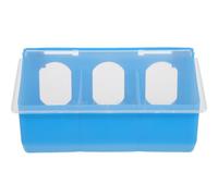 JOINPAYA Hanging Parrot Feeder with Lid Bird Food Storage Container for Birdcage Clean Pigeon Food Holder with Design and Simple Installation Blue Multifunctional Feed Dispenser