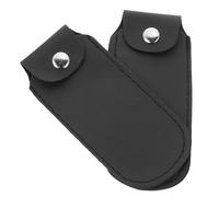 JOINPAYA Harmonica Lightweight and Portable Black Protective Sleeves 2pcs Imitation Leather Harmonica Covers Bag for 10-hole Blues