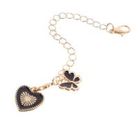 JOINPAYA Heart Shaped Cup Charm with Rhinestones, Iron Clip on Marker | Black Minimalist Style, Quick Portable Attachment, for Mugs, Handbag Straps, Formal Events and Kitchen