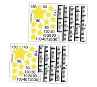 JOINPAYA Height Growth Chart Stickers with Star Design for Kids, PVC Material 2 Sheets Fine Picture Quality, Non-Fading Children Height Measuring Decal for Baby's Rooms and Kids Room