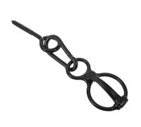 JOINPAYA Horse Tie Ring Black Stainless Steel Heavy Duty Equine Tie Anchor for Stable Use Horse Trailer Parts and Training Equipment