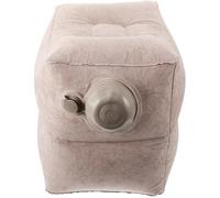 JOINPAYA Inflatable Foot Rest Pillow Grey Double-Layer Airplane Travel Footrest Comfortable Leg Cushion for and Adults Portable Foot Hammock for Office and Flight