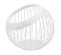 JOINPAYA Iron Art Fruit and Vegetable Storage Basket, White Metal Wire Sundries Container for Kitchen and Living Room, Modern Nordic Style Open Storage Bin for Household and Restaurant Use