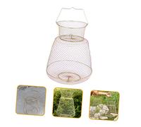 JOINPAYA Iron Fishing Basket Capacity Fish Catching Cage Portable Wear Resistant Mesh Keep Net for Carp and Coarse Fishing