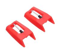 JOINPAYA Jam Turntable Replacement Stylus 2pcs Red Phonograph Needles for Vinyl Record Player with Plastic and Aluminum Material, Improves Tone Quality and Restores Peak Performance