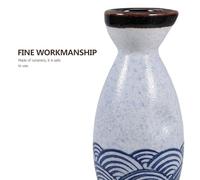 JOINPAYA Japanese Ceramics Sake Serving Set 5pcs Glazed Pottery Sake Cup Set with Elegant Sea Wave Pattern Sturdy Porcelain Design for Home and Office Use