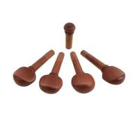 JOINPAYA Jujube Wood Violin Accessories Includes Chin Rest Tuning Pegs Tailpiece Balance Rope Screws and Cork Light Yellow Color Essential Violin Parts for Musicians