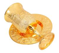 JOINPAYA Kiddush Cup Metal Judaica Shabbos Wine Cup with Saucer