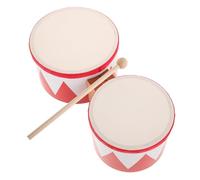 JOINPAYA Kids Bongos Drum Set for Toddlers 5 and 6 Hand Percussion Instruments Portable Toy Drums for Singing and Dancing Red, Beginner Music Development Baby Bongos