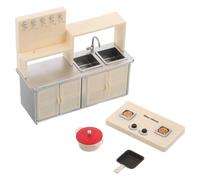 JOINPAYA Kitchen Playset Dollhouse Miniature Induction Stove Accessories Safe Kitchen for Pretend Play for Role Playing and Expanding Play Scenarios