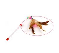 JOINPAYA Kitten Cat Wand Teaser with Bell Beads Wire Hunter for Pets Interactive Play for Cats Engages Natural Hunting Instincts