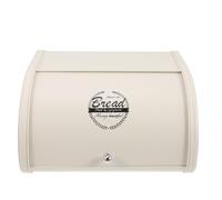 JOINPAYA Large Capacity White Bread Storage Bin Made of Sturdy Galvanized Iron with Flip Lid for Keeping Bread and Snacks Fresh Corner Countertop for Home Baking Room Organisation