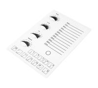 JOINPAYA Large White Eyelash Extension Tray Acrylic Lash Display Board False Eyelash Organizer Grafting Tool for Beauty Salon and Home Use