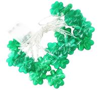 JOINPAYA LED Clover String Lights 3m 20 LED Shamrock Fairy Lights Battery Operated St Patrick’s Day Party Decoration Irish Festival Supply