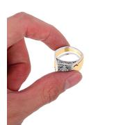 JOINPAYA Lion Ring Vintage Carved Band Ring Storage Box Retro Style for Men Jewelry Box for Hidden Storage