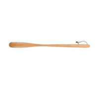 JOINPAYA Long Handled Wooden Shoe Horn for Seniors and Pregnant Women Convenient Household Shoe Puller with Khaki Synthetic Material without Burrs