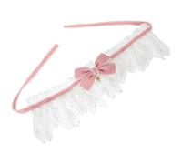 JOINPAYA Lovely Lace Cat Collar with Bow Lightweight and Decorative Kitten and Puppy Necklace for Daily Wear Parties Weddings Stylish Pet Accessory in Pink