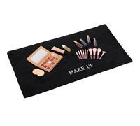 JOINPAYA Makeup Mat for Dressing Table 40x80cm Black Velvet Desktop Vanity Mat Scratch and Stain Resistant Tablecloth Protector for Bedroom Vanity and Craft Table