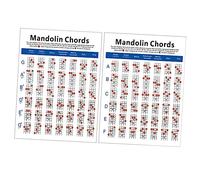 JOINPAYA Mandolin Chord Chart Diagram Exercise Guide for Students Teachers Small Music Paper Practice Chart for Mandolinist