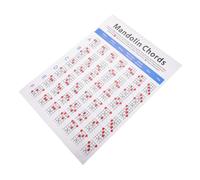 JOINPAYA Mandolin Chord Chart Laminated Large Colorful Mandolin Fingering Diagram Copperplate Paper Portable Musical Instrument Accessory for Beginners and Students