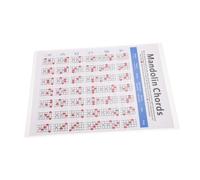 JOINPAYA Mandolin Chord Chart Poster on Coated Paper Colorful Mandolin Fingering and Chord Training Diagram Small Size Portable Accessory and Practice