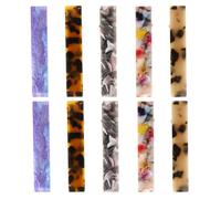 JOINPAYA Marble Pattern Acrylic Hair Barrettes 10Pcs Geometric Mini Duckbill Hair Clips Non-Slip for Women School and Work