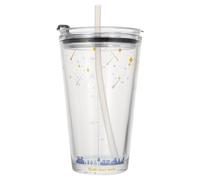 JOINPAYA Measuring Glass Straw Cup 400Ml for Milk Serving and Drinking in Cafes