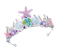JOINPAYA Mermaid Headband with Intricate Seashell Design, Zinc Alloy and Plastic Material, Versatile Headpiece for Girls and Adults for Birthday Parties and Event Photo Props